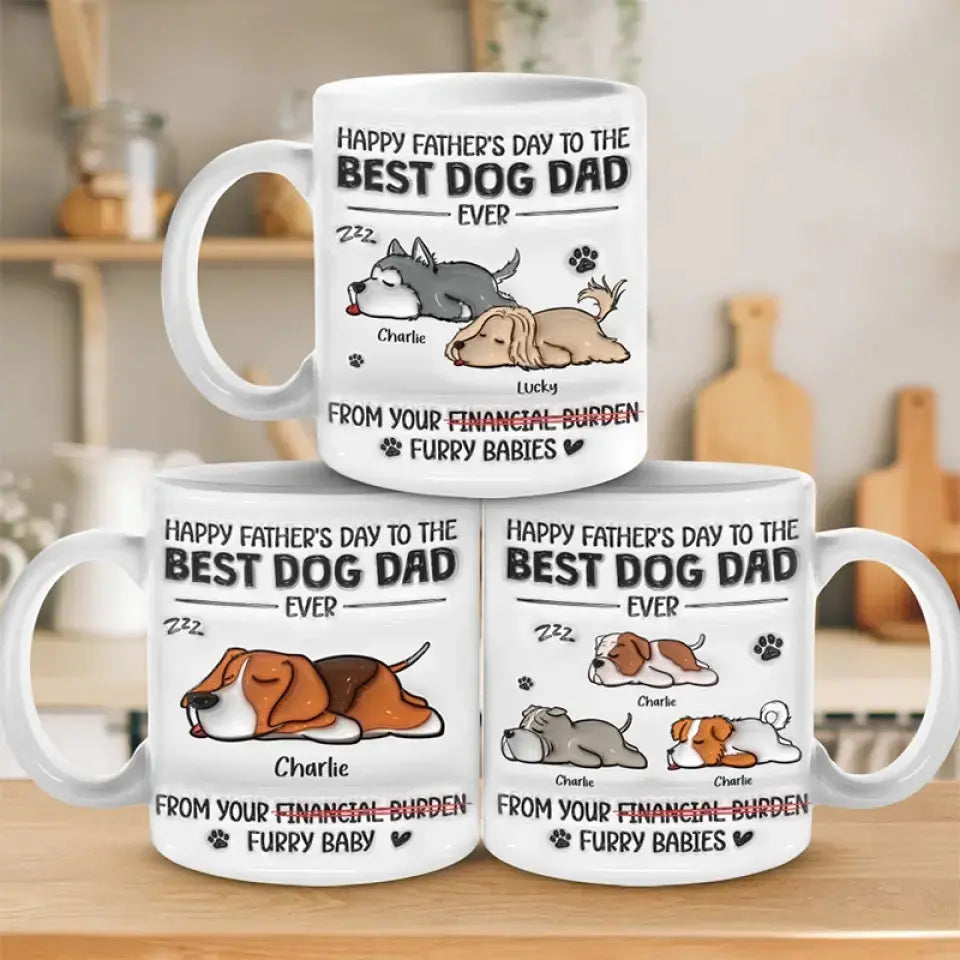 Time Spent With Dogs Is Never Enough - Dog Personalized Custom 3D Inflated Effect Printed Mug - Father's Day, Gift For Pet Owners, Pet Lovers Mug The Next Custom Gift