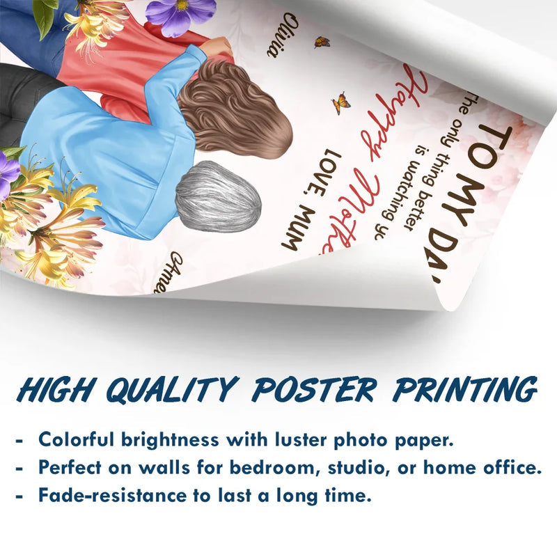 To My Daughter Happy Mother's Day 3D Birth Flower - Personalized Poster