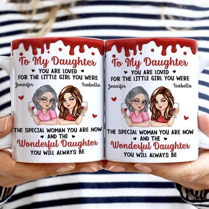 To My Daughter To My Son You Will Always Be - Personalized White Edge-to-Edge Mug