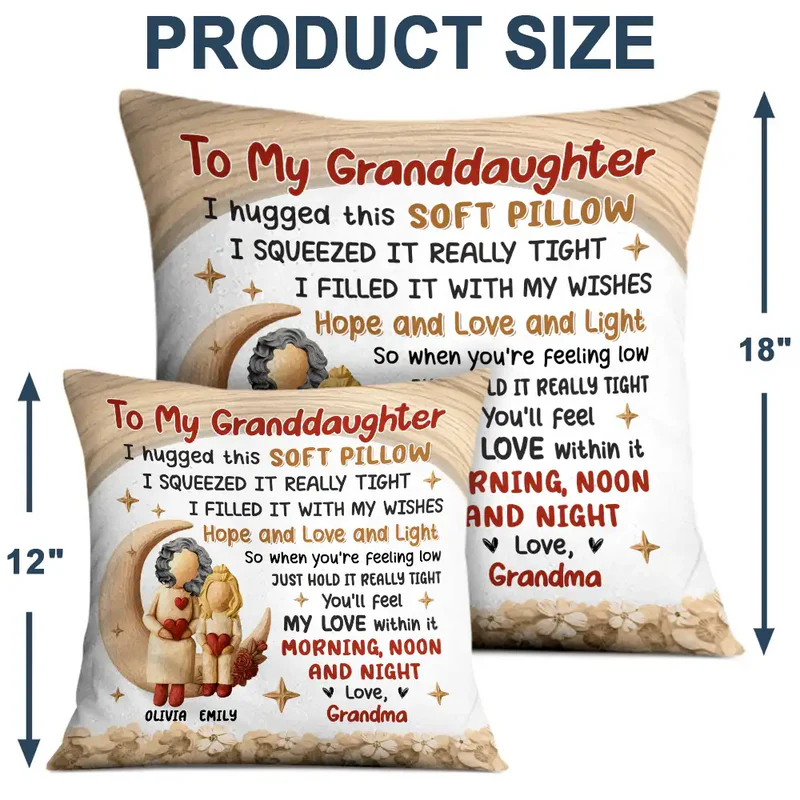 To My Granddaughter - Personalized Pillow