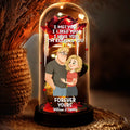 Together And Forever Yours Hugging Couple - Personalized Everlasting Rose Dome Lamp