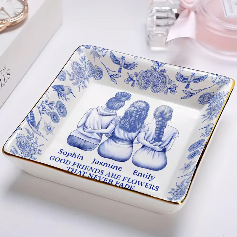 Toile De Jouy Grow An Old Friend - Personalized Ring Dish