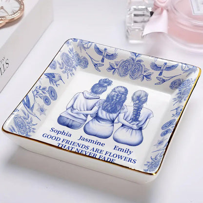 Toile De Jouy Grow An Old Friend - Personalized Ring Dish