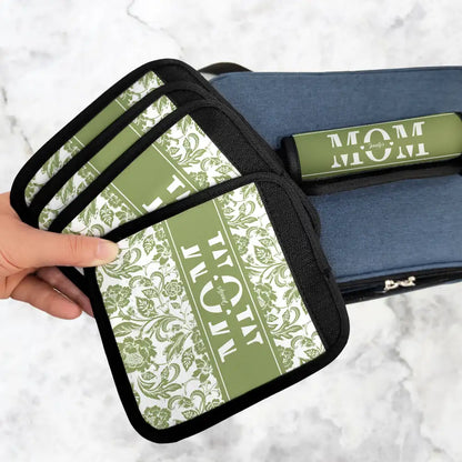 Toile De Jouy Mom Grandma Nana - Personalized Luggage Handle Wrap