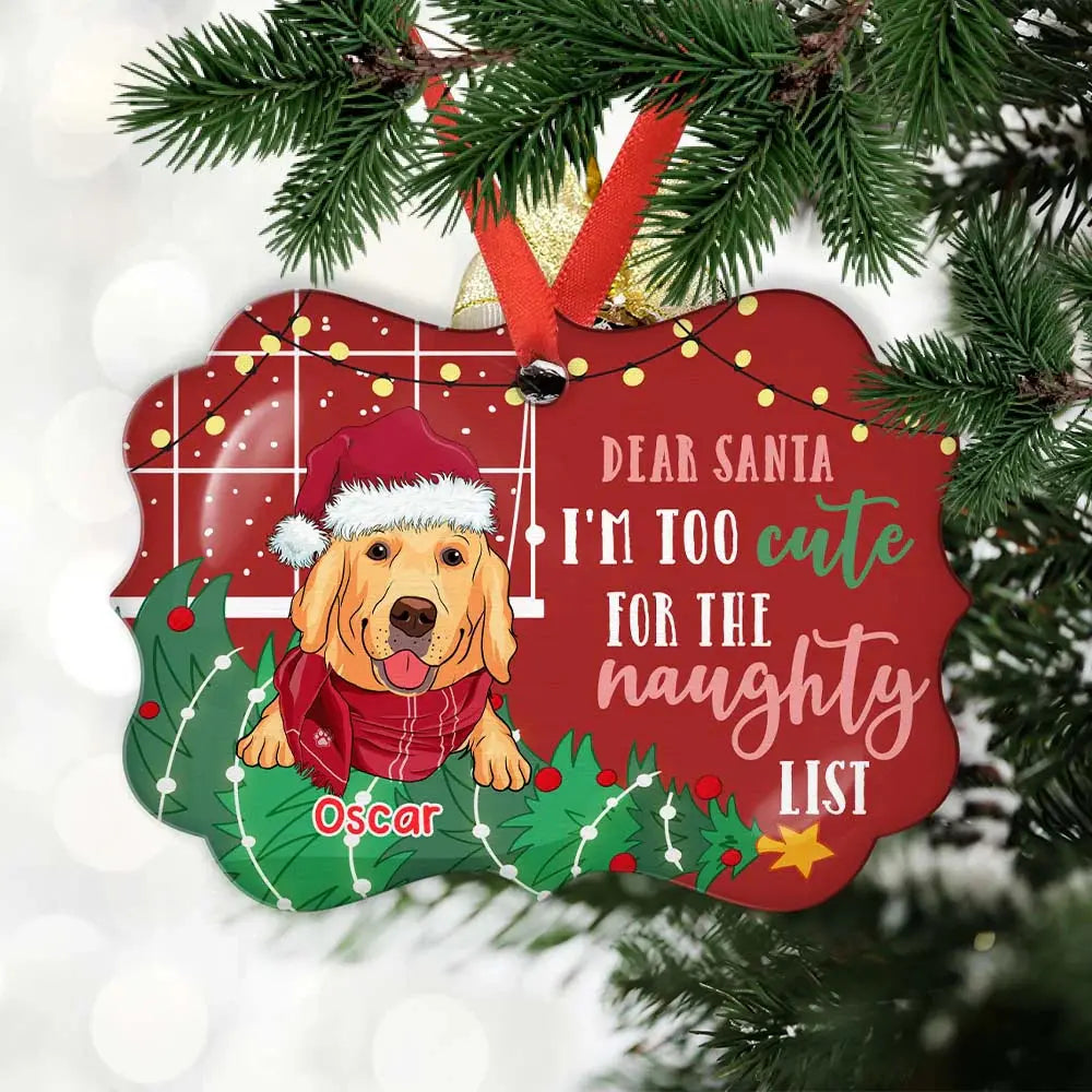 Too Cute For The Naughty List - Personalized Custom Acrylic Ornament Ornament The Next Custom Gift