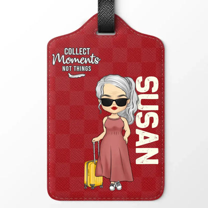 Travel Lovers - Collect Moments Not Things - Personalized Luggage Tag (TL) Luggage Tag The Next Custom Gift