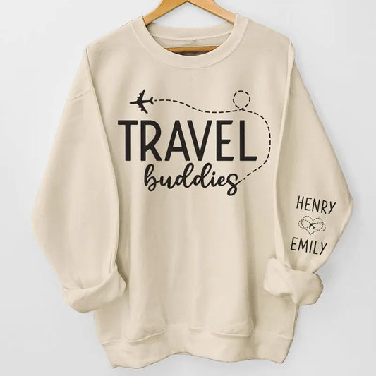 Travel Lovers - Travel Buddies - Personalized Sweater (LH) Sweater The Next Custom Gift