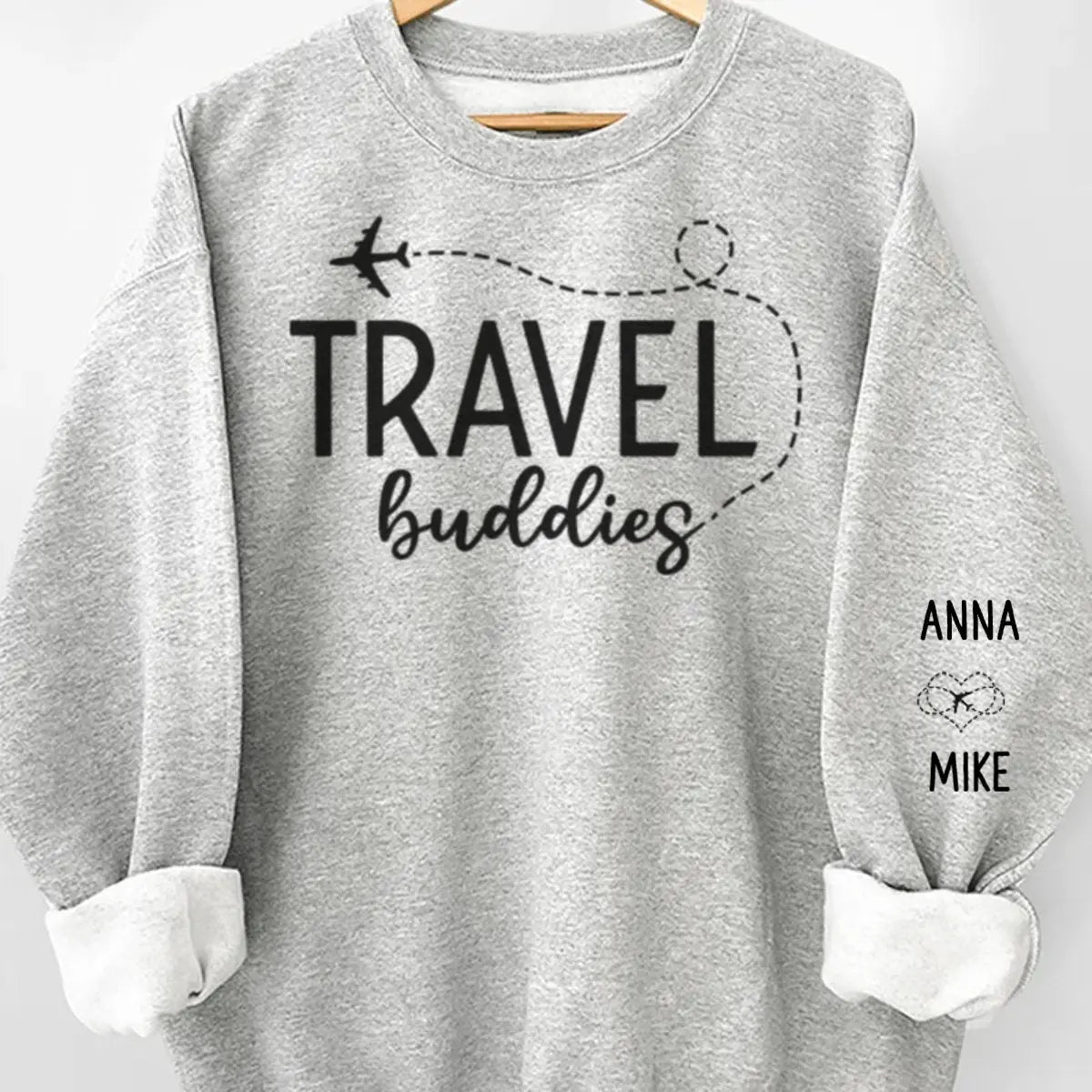 Travel Lovers - Travel Buddies - Personalized Sweater (LH) Sweater The Next Custom Gift