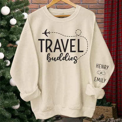 Travel Lovers - Travel Buddies - Personalized Sweater (LH) Sweater The Next Custom Gift