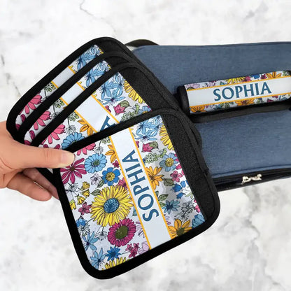Tropical Pattern Name - Personalized Luggage Handle Wrap