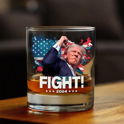 Trump Fight For America - Personalized Rock Glass Rock Glass The Next Custom Gift