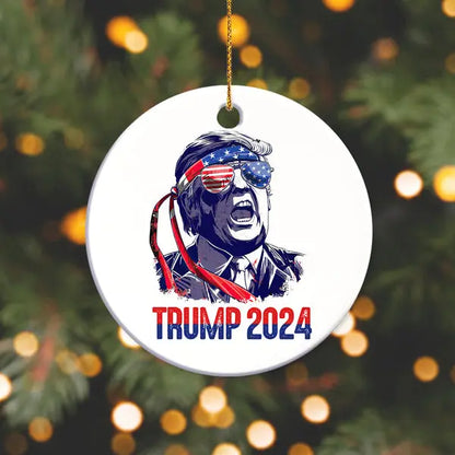 Trump Merica Trump 2024 Ceramic Ornament ornament The Next Custom Gift