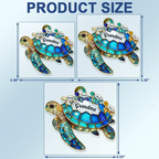 Turtle Stained Glass Mom Grandma - Personalized Acrylic Car Hanger