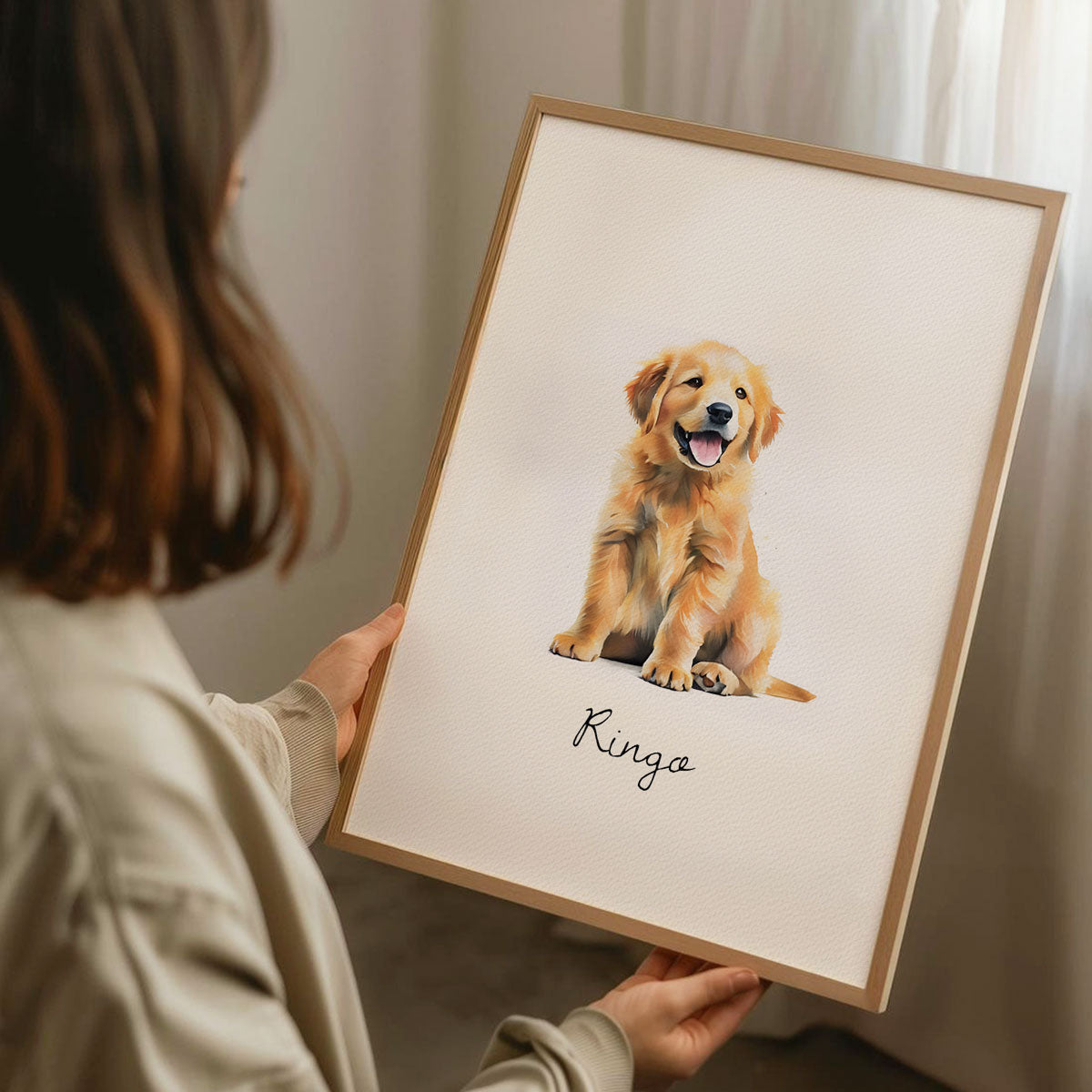 Mini Custom Watercolor Pet From Photo Personalized Poster, Tiny Painting, Miniature Painting, Gift For Pet Owners, New Pet Gift, Pet Memorial Gift