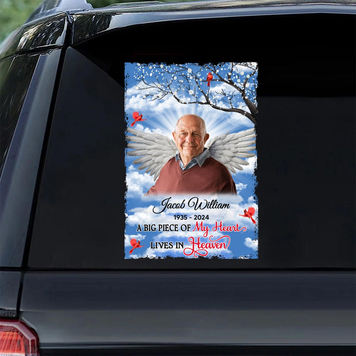 Big Piece Of My Heart Memorial Personalized Car Decal