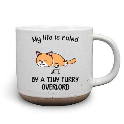 Ruled By Tiny Furry Overlords Ver Cat - Personalized Custom Pottery Mug