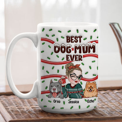 Best Dog Mom Cake - Personalized Custom 3D Inflated Effect Mug