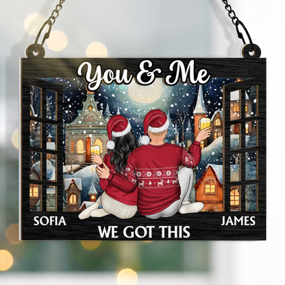 We Got This - Personalized Acrylic Window Suncatcher Ornament - Gift For Couple, Husband, Wife