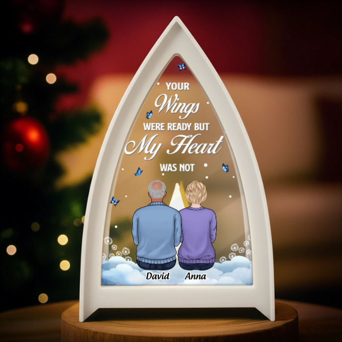 Custom LED Tabletop Lantern Light - Personalized Christmas Memorial Sympathy Gifts For Loss Of Mom, Dad - Your Light Shines Forever