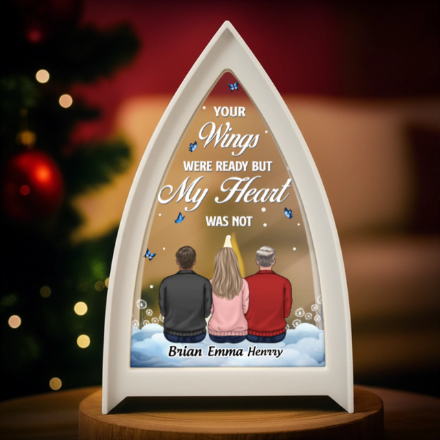 Custom LED Tabletop Lantern Light - Personalized Christmas Memorial Sympathy Gifts For Loss Of Mom, Dad - Your Light Shines Forever