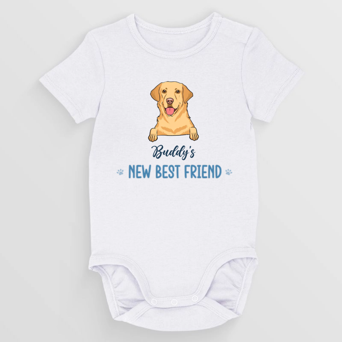 This Is Our New Best Friend - Dog & Cat Personalized Custom Baby Onesie - Baby Shower Gift, Gift For Pet Lovers, Pet Owners