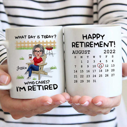 Retirement Gift What Day Is Today Calendar Personalized Mug