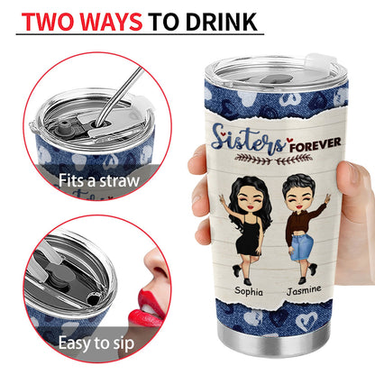 I Would Fight A Bear - Gift For Sisters - Personalized Custom Tumbler