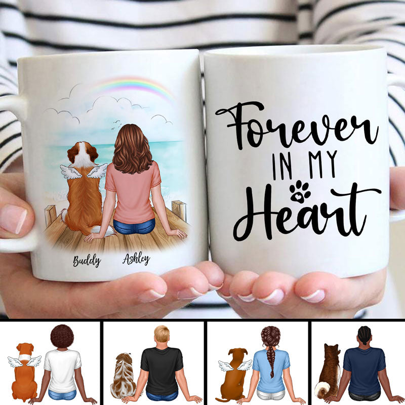 World Best Dog Mom Dog Dad Back View Personalized Mug