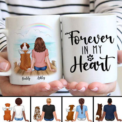 World Best Dog Mom Dog Dad Back View Personalized Mug