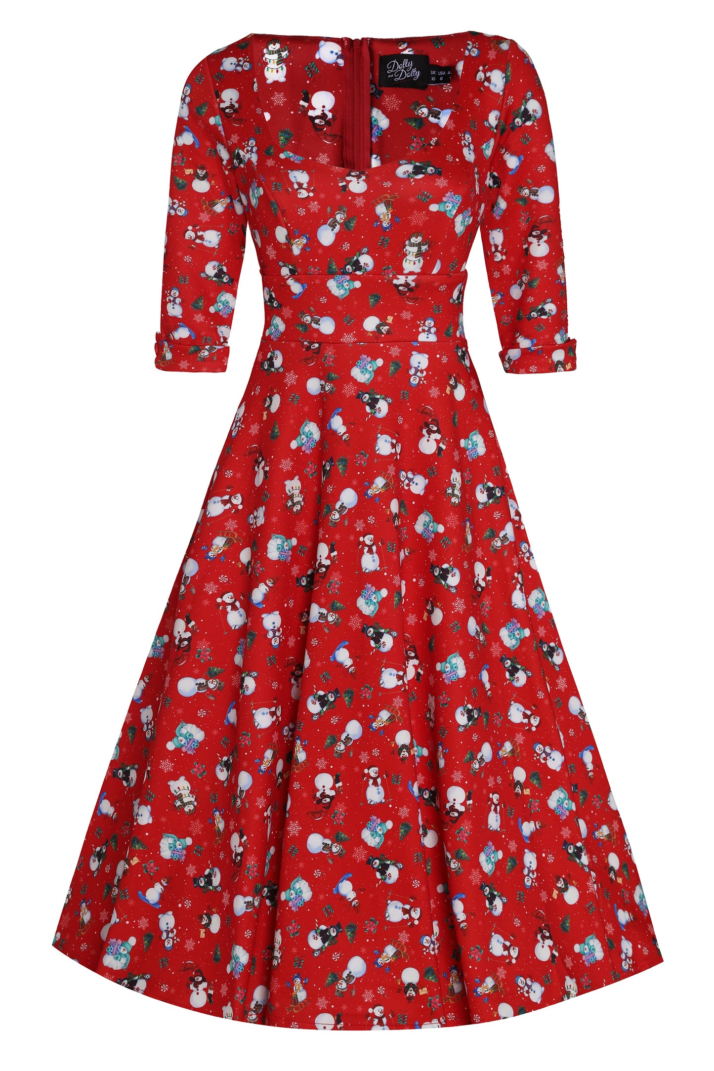 Scarlette Red Snowman Dress - Preorder for dispatch 12th November