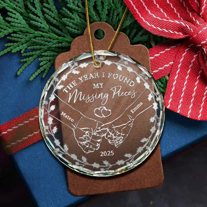 Couple Holding Hands We Got This - 3D Silver Effect Printed, Personalized Circle Acrylic Ornament