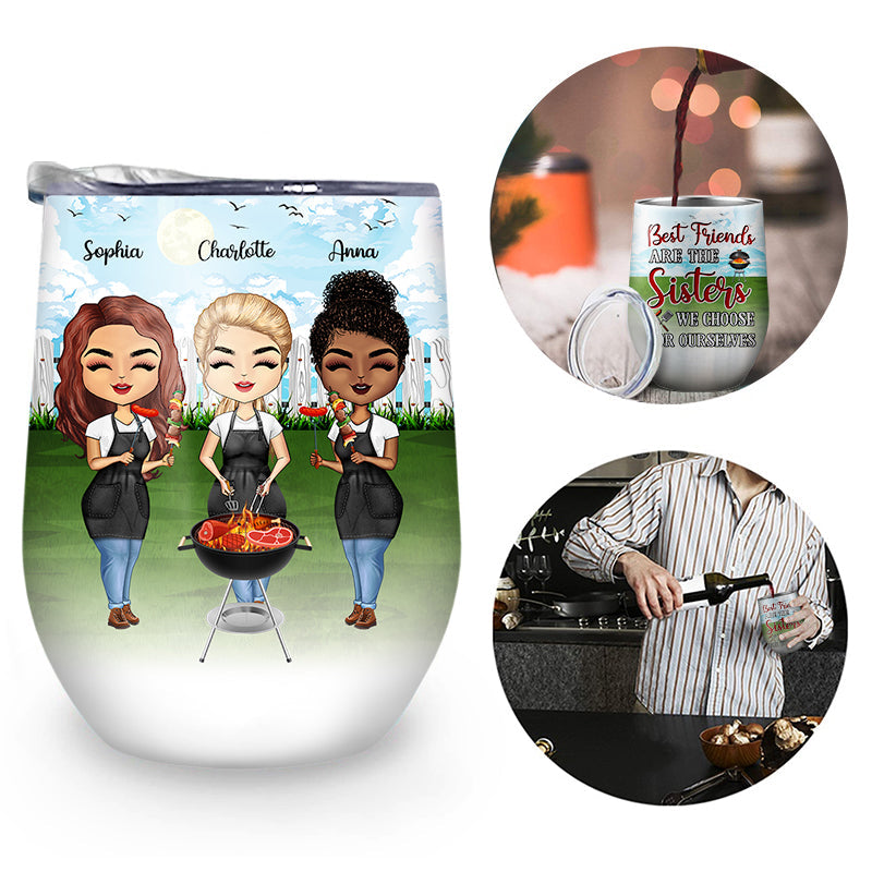 BBQ Picnic Best Friends Choose For Ourselves - Gift For BFF - Personalized Custom Wine Tumbler