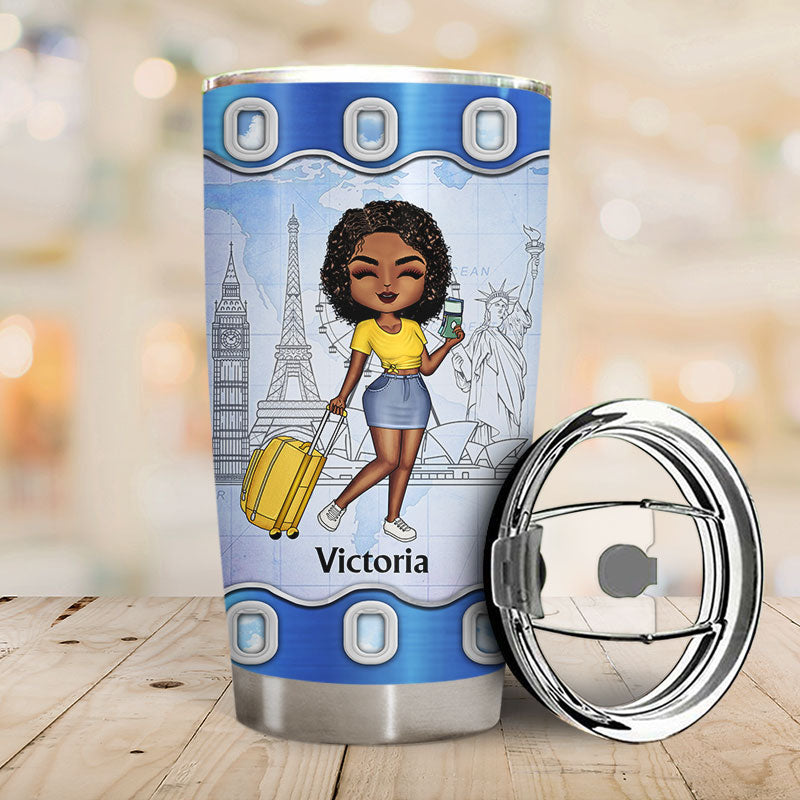 Just A Girl Who Loves Traveling - Gift For Traveling Lovers - Personalized Custom Tumbler