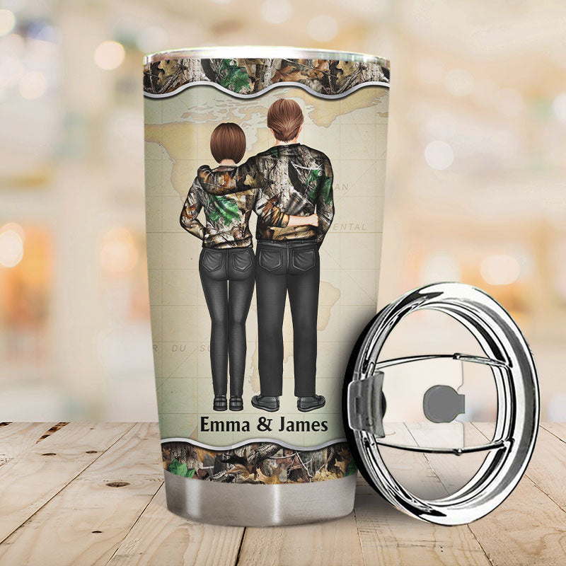 We Are A Team You Got Me I Got Us Camo - Couple Gift - Personalize Custom Tumbler