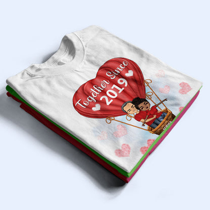 Family Couple And So Together They Built A Life They Loved - Gift For Couples - Personalized Custom T Shirt