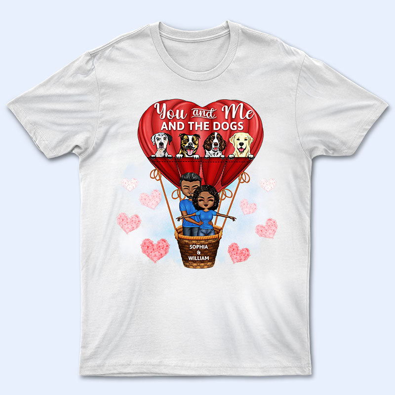 Family Couple You & Me And The Dogs - Gift For Couples - Personalized Custom Hoodie