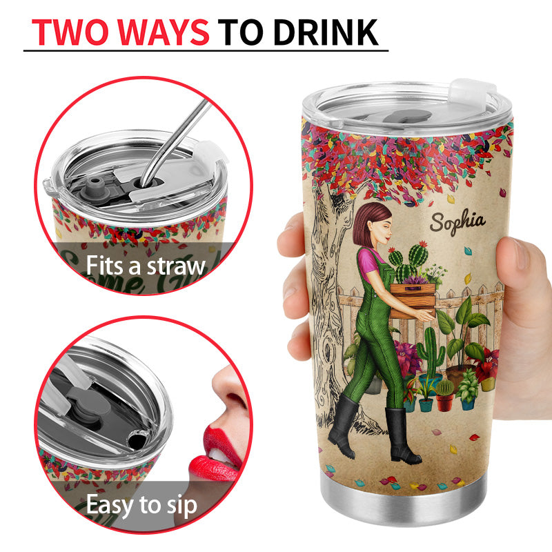 Garden Girl Who Loves Gardening - Gift For Garden Lovers - Personalized Custom Tumbler