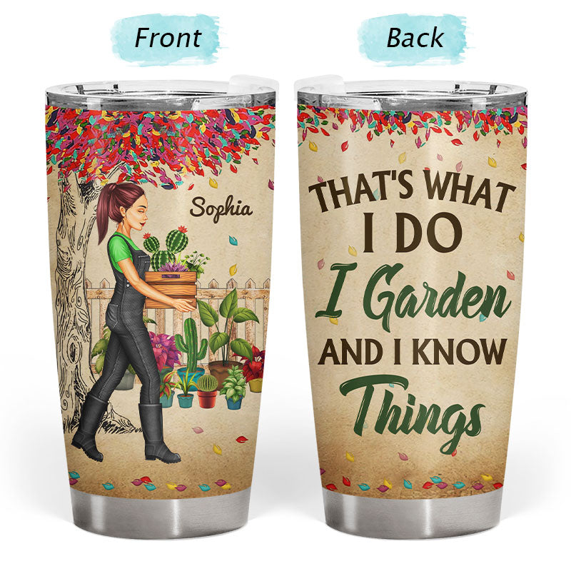 Garden Girl Who Loves Gardening - Gift For Garden Lovers - Personalized Custom Tumbler
