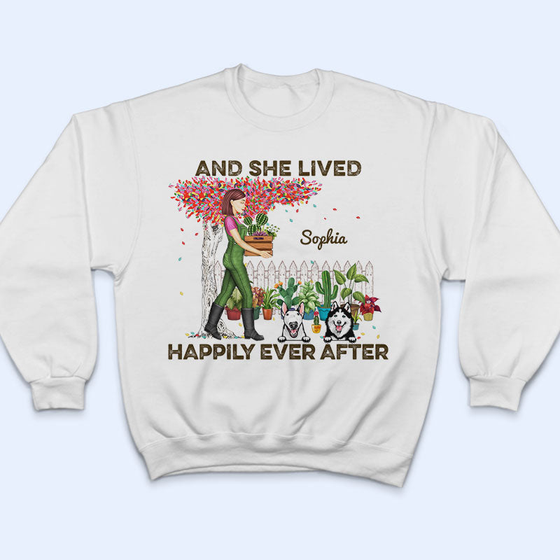 Garden Girl Who Really Loved Dogs And Gardening - Gift For Garden And Dog Lovers - Personalized Custom T Shirt