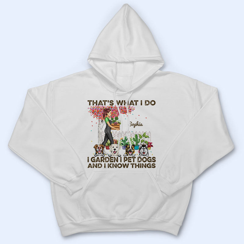 Garden Girl Who Really Loved Dogs And Gardening - Gift For Garden And Dog Lovers - Personalized Custom T Shirt