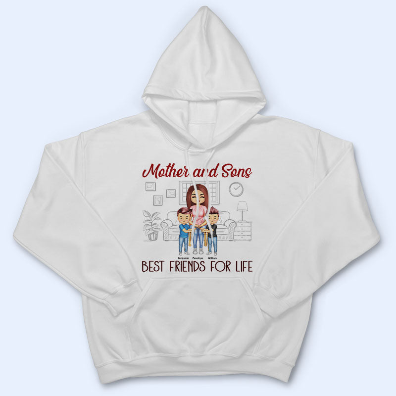 Mother And Daughters Sons Best Friends For Life - Mother Gift - Personalized Custom T Shirt