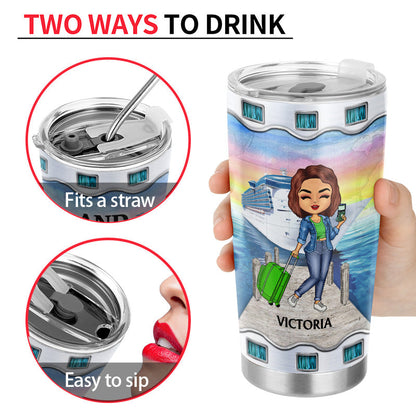 Just A Girl Boy Who Loves Cruising - Gift For Traveling Lovers - Personalized Custom Tumbler