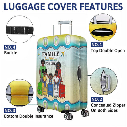 Travel Couple Family And So The Adventure Begins - Gift For Traveling Lovers - Personalized Custom Luggage Cover