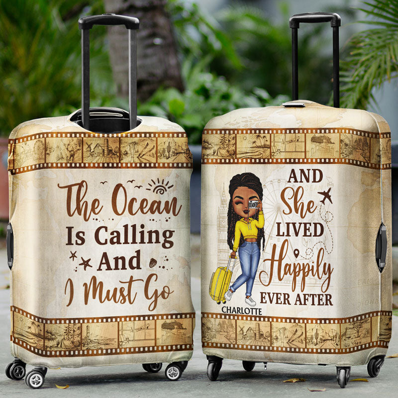 Just A Girl Boy Who Loves Travel Photography - Gift For Traveling Lovers - Personalized Custom Luggage Cover