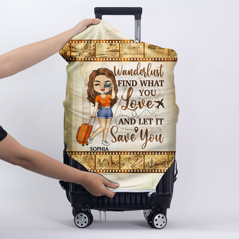 Just A Girl Boy Who Loves Travel Photography - Gift For Traveling Lovers - Personalized Custom Luggage Cover