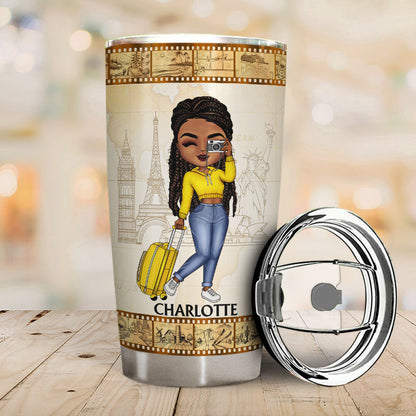 Just A Girl Boy Who Loves Travel Photography - Gift For Traveling Lovers - Personalized Custom Tumbler
