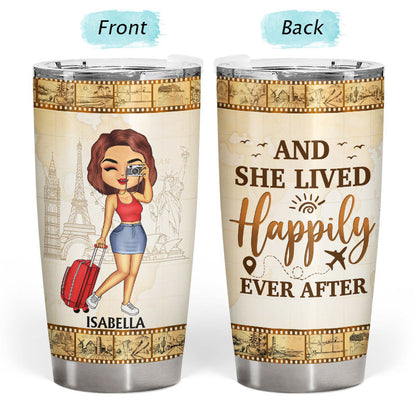 Just A Girl Boy Who Loves Travel Photography - Gift For Traveling Lovers - Personalized Custom Tumbler