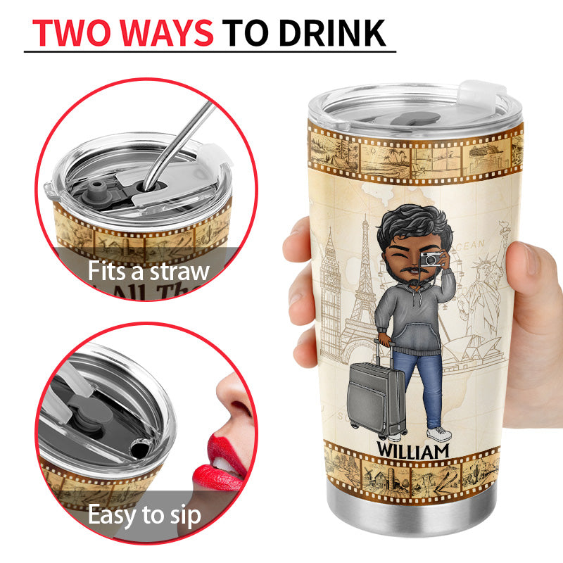 Just A Girl Boy Who Loves Travel Photography - Gift For Traveling Lovers - Personalized Custom Tumbler