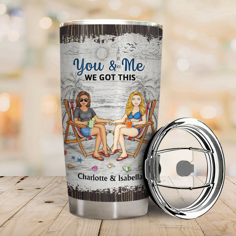 Beach Family Couple The Day I Met You - Couple Gift - Personalized Custom Tumbler