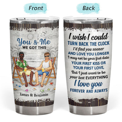 Beach Family Couple The Day I Met You - Couple Gift - Personalized Custom Tumbler